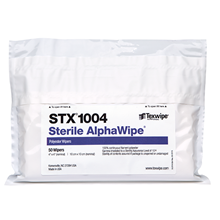 AlphaWipe® STX1004 Dry, Sterile, 100% polyester, cut-edge wipers