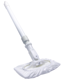 29" - 53" Fiberglass Telescoping Cleanroom Mop Handle, White TX7122