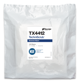 TechniScrub TX4412 Dry Cleanroom Wipers, Non-Sterile