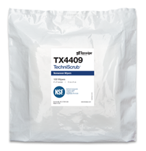 TechniScrub™ TX4409 Non-Sterile, dry, 50% polyester/ 50% cellulose nonwoven wipers