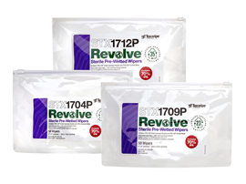 REVOLVE™ Pre-Wetted Cleanroom Wipers Sustainable, Sterile