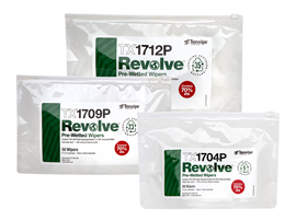 REVOLVE™ Pre-Wetted Cleanroom Wipers Sustainable, Non-Sterile