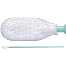 Microdenier Polyester Knit TX761MD Cleanroom Swab with Long Handle, Non-Sterile