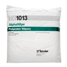 AlphaWipe TX1013 Dry, Non-Sterile, 100% polyester, cut-edge wipers